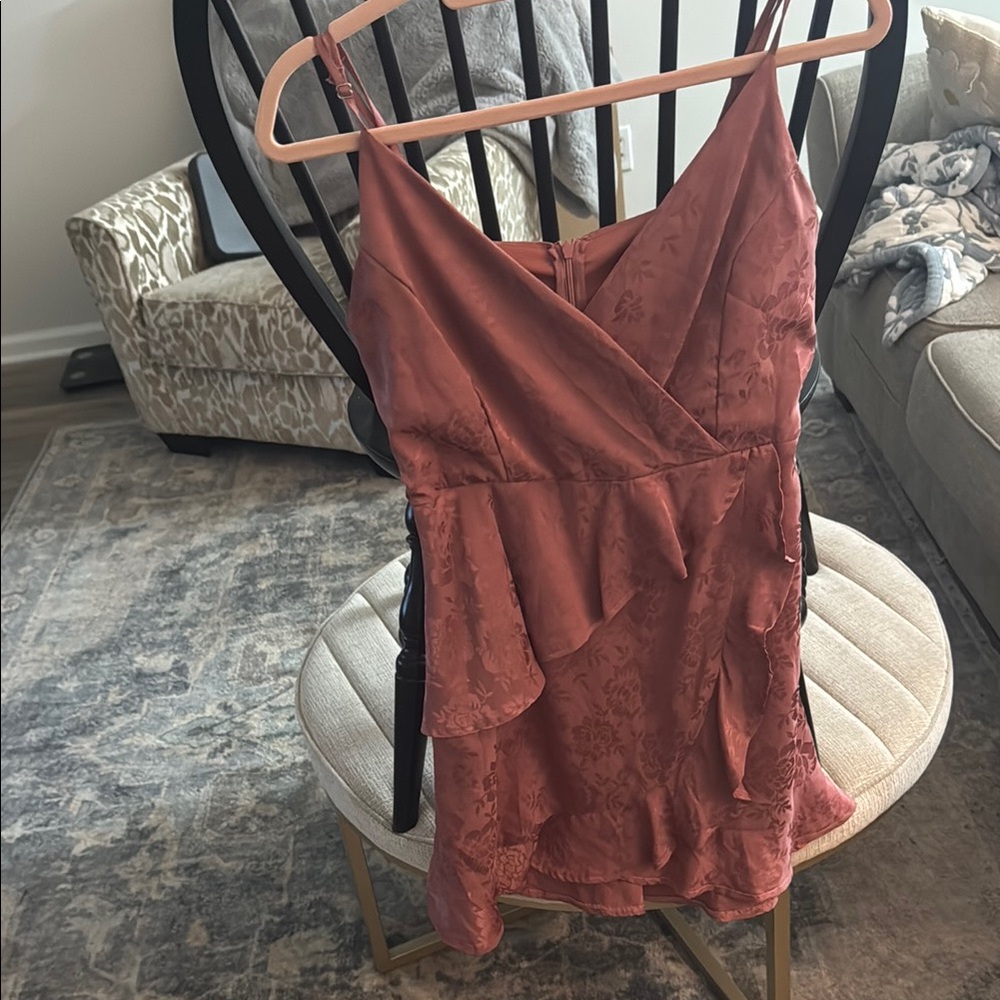 Elegant Pink Ruffled Dress